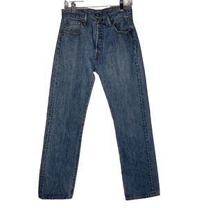 Levis 501 Button Fly Jeans Men's 30x32 Red Tag Blue Medium Made Egypt Light Wash
